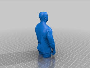bald muscular male t-shirt scan scans & replicas human body occipital 3d print model - Mito3D