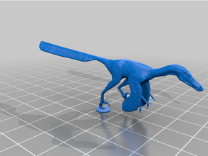 Velociraptor Tiere Dinosaurier Mini Miniatur Tischplatte 3d print model - Mito3D