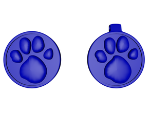 blues clues coin necklace signs & logos blue nickelodeon paw print 3d print model - Mito3D