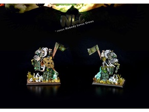 corbeau green knight games bretonnia bretonnian bretonnie chevalier sinople 3d print model - Mito3D