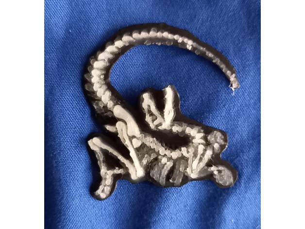 velociraptor skeleton coins & badges badge dinosaur jurassic park 3D print model - Mito3D
