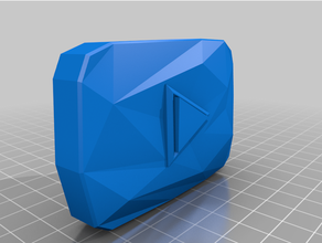 youtube red diamond playbutton 3d printing 3d print model - Mito3D
