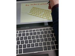 customizable key guard dell inspiron 7506 2in1 15 disability aid keyguard pen 3d print model - Mito3D