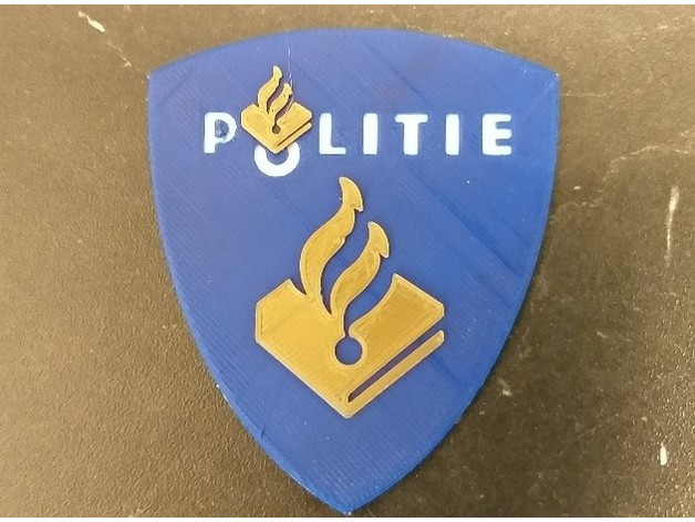 Policía logo señales logos holandés policía 3D print model - Mito3D