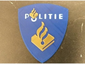 Polizia logo segni loghi olandese polizia 3d print model - Mito3D