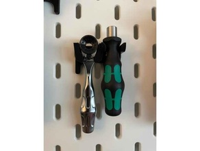 ikea skadis wera mini grips holder tool holders & boxes bitholder wrench 3d print model - Mito3D
