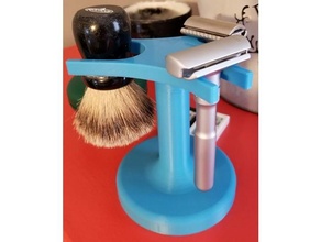2 maquinilla afeitar + cepillo estante soporte tamaños baño 3d print model - Mito3D