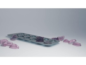diamant cœur forme glace moule cuisine manger 3d print model - Mito3D