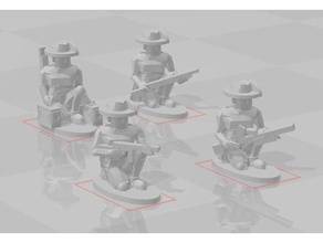 1-100 ww2 anzac 8th army soldiers pack 3 toy & game accessories wargame 3d print model - Mito3D