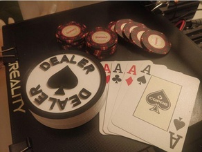 Händler Taste Spiele blind Kasino Chip Dealerbutton holdem Omaha Poker Zucht Texas 3d print model - Mito3D