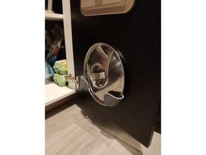 pot lid holder porte-couvercle kitchen & dining 3d print model - Mito3D