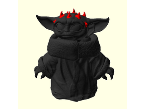 darth grogu - sith baby yoda creatures starwars star wars 3d print model - Mito3D