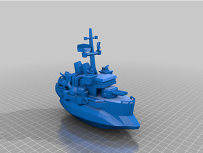 Anglo Schlachtschiff Bataillon Kriege Video Spiele Boot Nintendo Schiff wii 3d print model - Mito3D