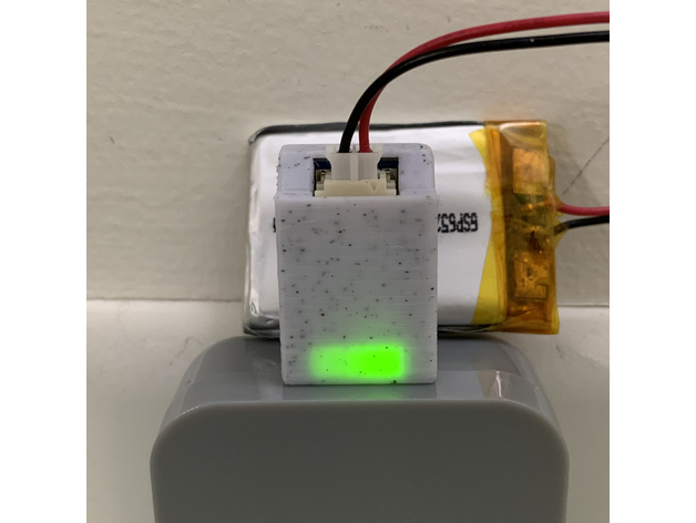 adafruit micro lipo USB caricabatterie allegato batteria 3D print model - Mito3D