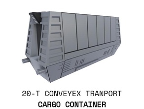 20-t conveyex transport - cargo container 1 87 scale vehicles scales empire galactic imperial model trains solo starwars star wars train 3d print model - Mito3D