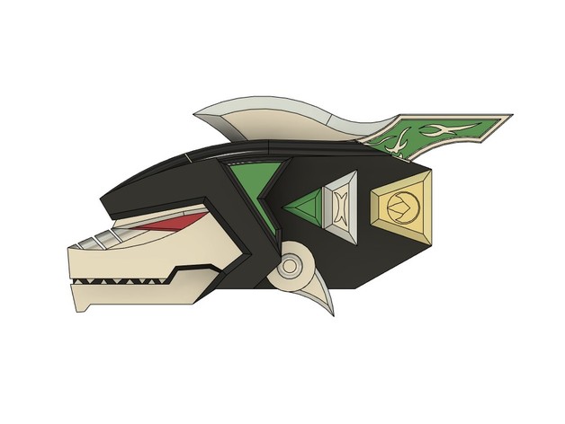 dragonzord morpher adereços 90s cosplay suporte dinossauro dinothunder Dragão 2000s verde guarda crianças mmpr nostalgia powerrangers guardas Tommy Oliver 3D print model - Mito3D