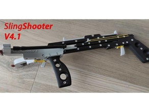 slingshooter v41 - repeating slingshot gun 8mm steel balls sport & outdoors crossbow shooting 3d print model - Mito3D