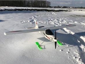rc ski set rear vehicles airplane snow 3d print model - Mito3D