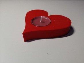 heart candlestick decor candleholder candle holder hearts valentines day valentine 3d print model - Mito3D