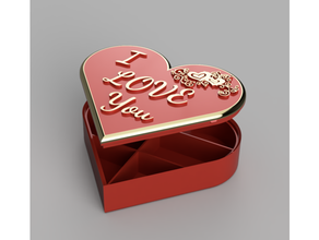 heart box v2 internal dividers fashion 2021 daughter day gift gifts girlfriend holder holiday jewelry memorial mom stand valentines wife 3d print model - Mito3D