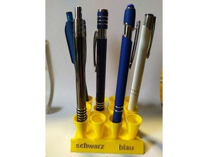 stylo bille trieur schwarz und bleu bureau peinture balle stylos noir 3d print model - Mito3D
