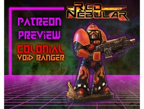 colonial void ranger toys & games 28mm 35mm 40k miniature oldhammer primaris red nebular retro rouge trader science fiction scifi space crusade marine warhammer 3d print model - Mito3D
