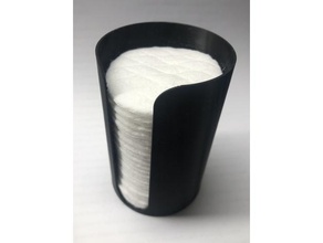 simple cotton pad holder bathroom cottonpad pads swab dispenser 3d print model - Mito3D