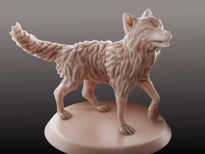 wolf - tabletop miniature toys & games dnd dungeons dragons 3d print model - Mito3D