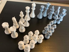 estándar ajedrez conjunto 3d print model - Mito3D