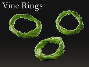 vines - tabletop condition ring toys & games dnd dungeons dragons 3d print model - Mito3D