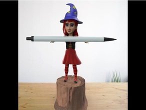 bruja juguetes juegos lápiz soporte bolígrafo 3d print model - Mito3D