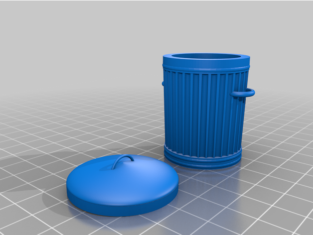 dustbin props dustbin trash waste bin 3D print model - Mito3D