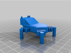 frívolo rana mecánico juguetes juego salto primavera juguete 3d print model - Mito3D