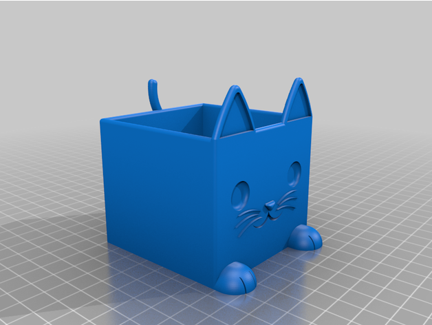 cute cat plant pot containers 3D print model - Mito3D