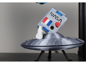 UFO Halter Unterstützung starten Puzzle Box großartig hahaha Fahrzeuge Außerirdischer Anzeige Stand Freizeit Luke Woche leisureluke ufos Youtube 3d print model - Mito3D