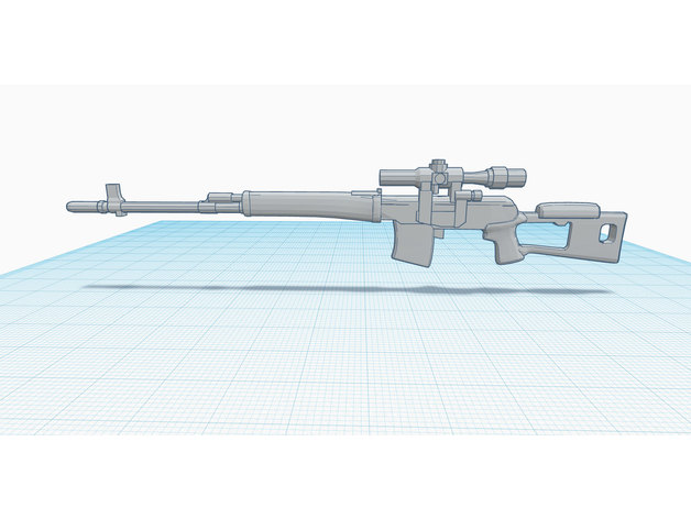 dragunov svd juguetes juegos 28mm acción figura Dragunov pistola miniatura francotirador rifle arma 3D print model - Mito3D