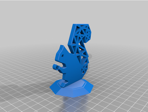 squirrel desk cable management organization organizer 3d print model - Mito3D