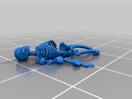 skeleton model basing jimjimjimmyjim base feature wargaming 3d print model - Mito3D