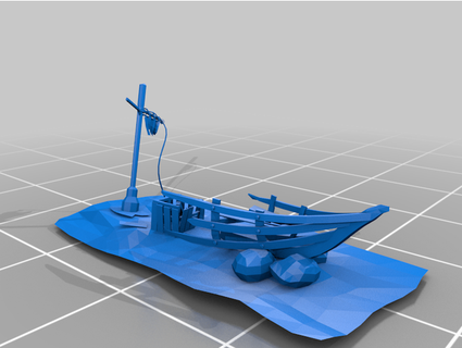pequeña Embarcacion ruina terreno jimjimjimmyjim pirata 3d print model - Mito3D