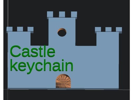 castle keychain albang custom 3d print model - Mito3D