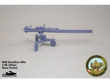 106mm m40a1 recuo rifle 15mm 20mm 28mm prumo mack arma fogo EUA Vietnã 3d print model - Mito3D