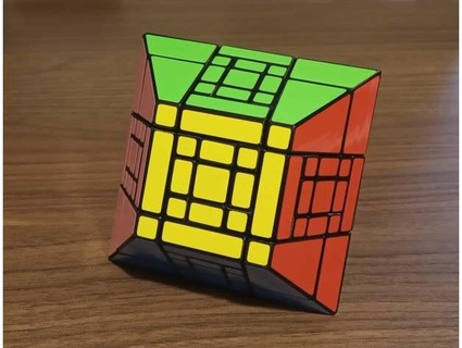 3x3x4 shallow hexamixup twistystuff rubiks cube twisty puzzle 3d print model - Mito3D
