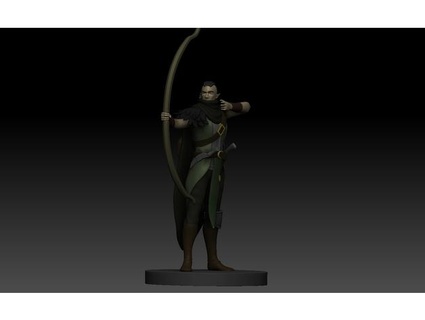 bois elfe ranger chant guerre archer dnd éclaireur rpg 3d print model - Mito3D