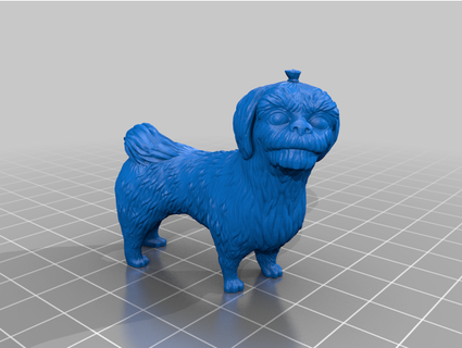 shih tzu Fredrik Norberg animale cane scultura shihtzu 3d print model - Mito3D