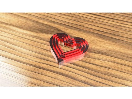 heart gyro keychain minute gift valentine's day nikolasbabetas love printinplace valentine valentines gifts 3d print model - Mito3D