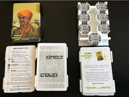 coup organizer reformation promo roles zap1000x board game inserts boardgame 3d print model - Mito3D