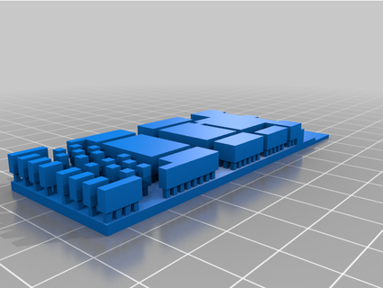 zelda 1 overworld pixel map combined tiles terraude 3d print model - Mito3D