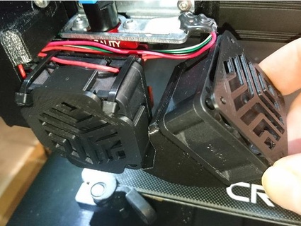 40mm fan copertina guaina creality cr6 cr 6 se logo 4cm griglia cantore a2 cr6se 3d print model - Mito3D