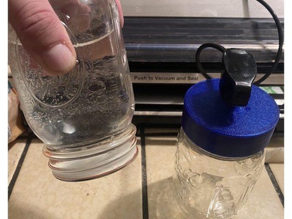 mason jar vacuum sealer adapter rajrat foodsaver mason jar vacuum sealer  3d print model - Mito3D