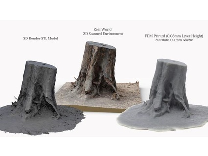 3d scansionato albero ceppo tavolo spargere terreno yl scansione fantasia giochi 3d print model - Mito3D
